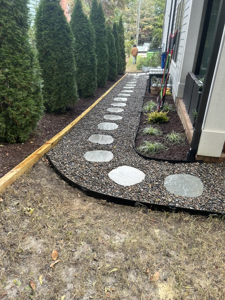 Pathway designed and installed by Edison Landscaping.